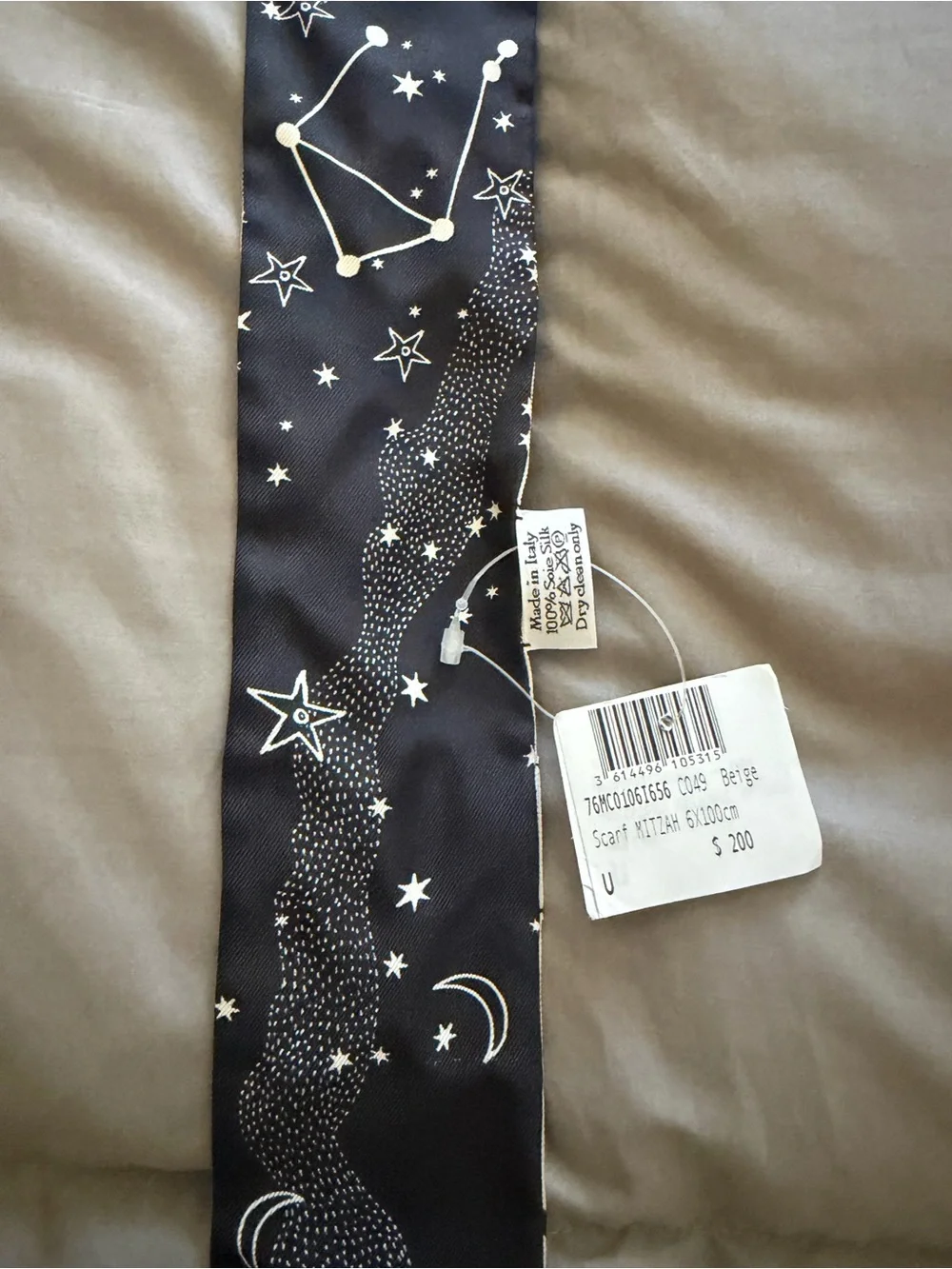 Dior Black & Cream La Balance Libra Mitzah Silk  Scarf